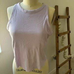 PINK Victoria's Secret Lavender Ribbed Tank Top XL